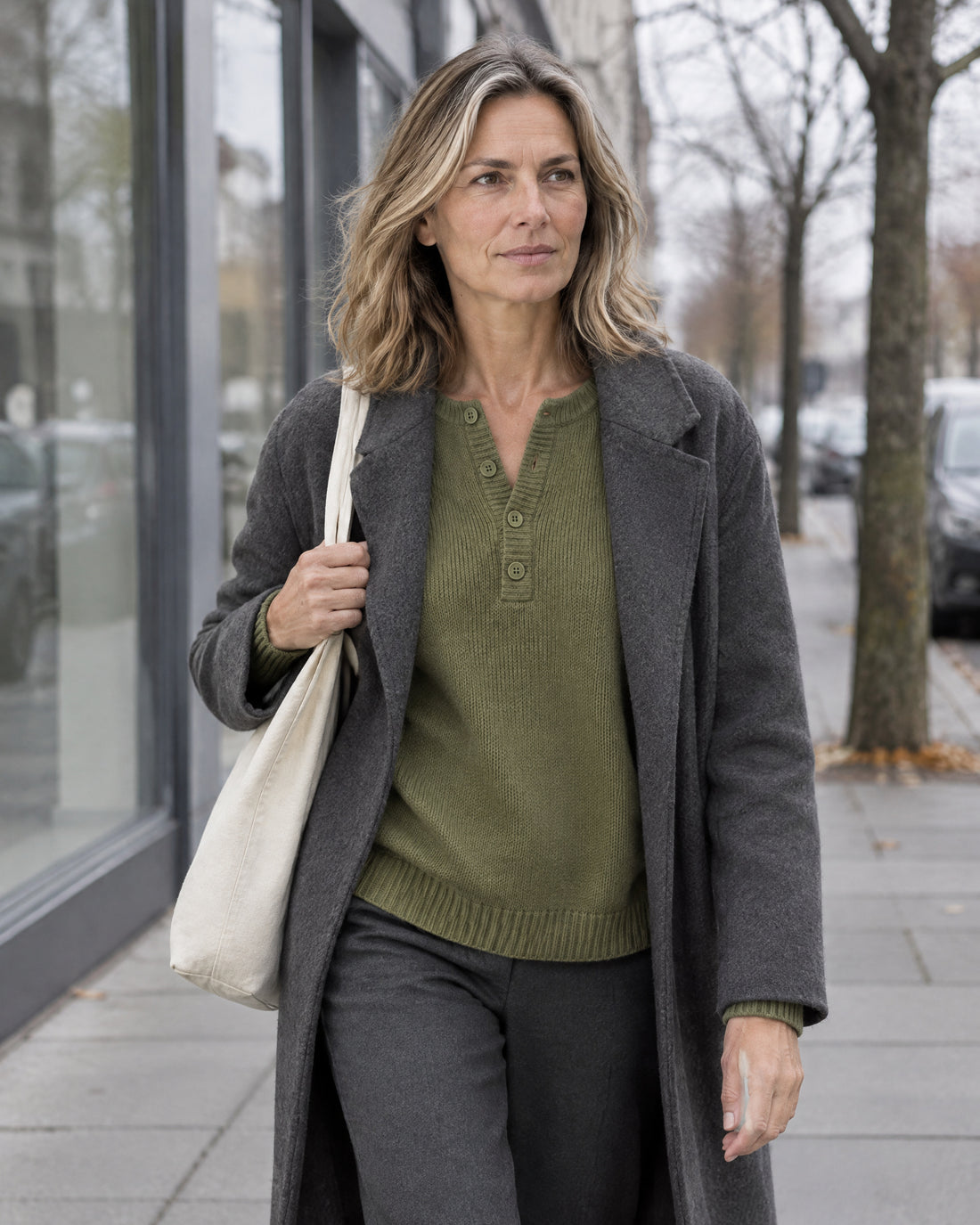 Four-Button Henley Jumper