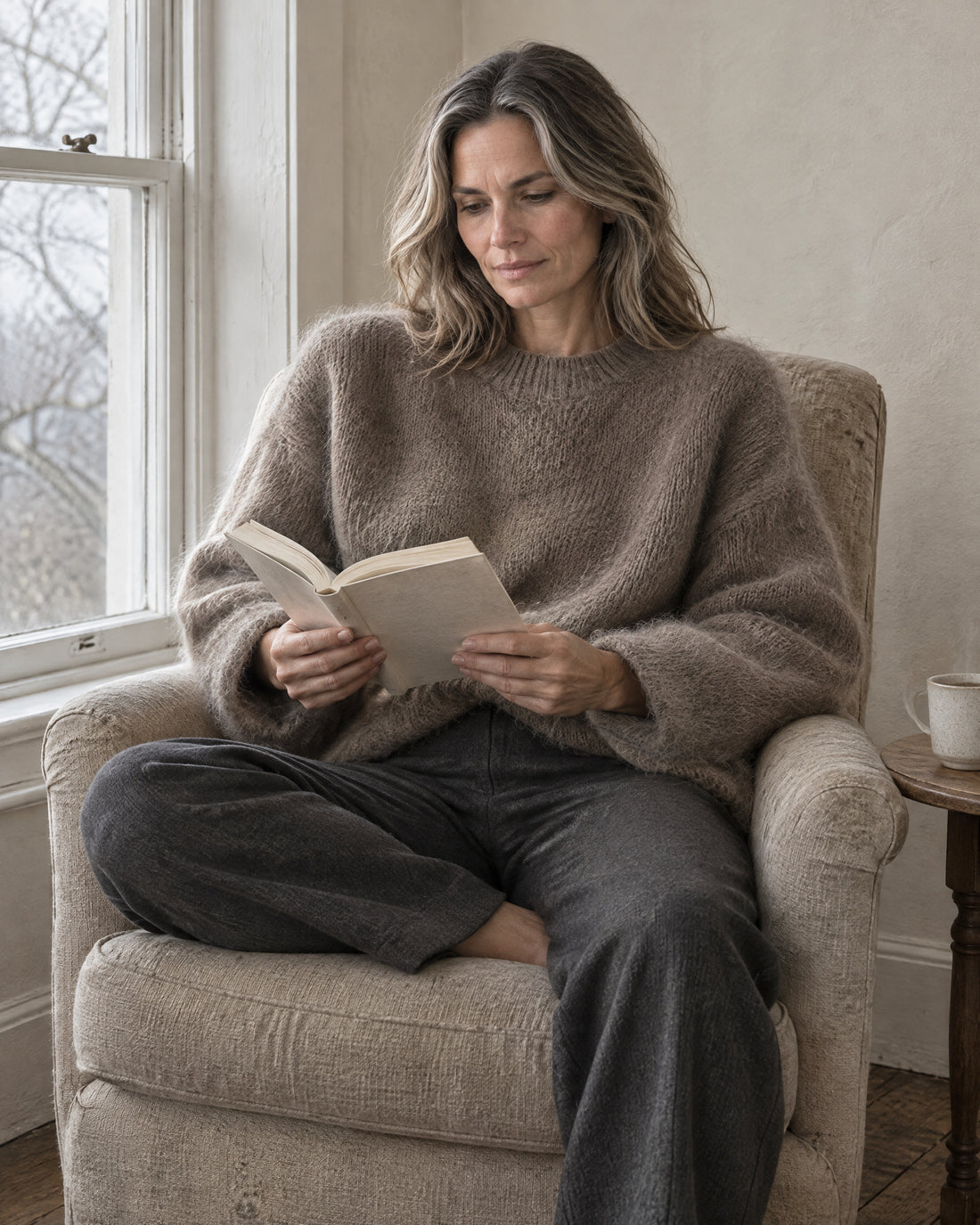 Brushed Oversized Crew Neck Jumper