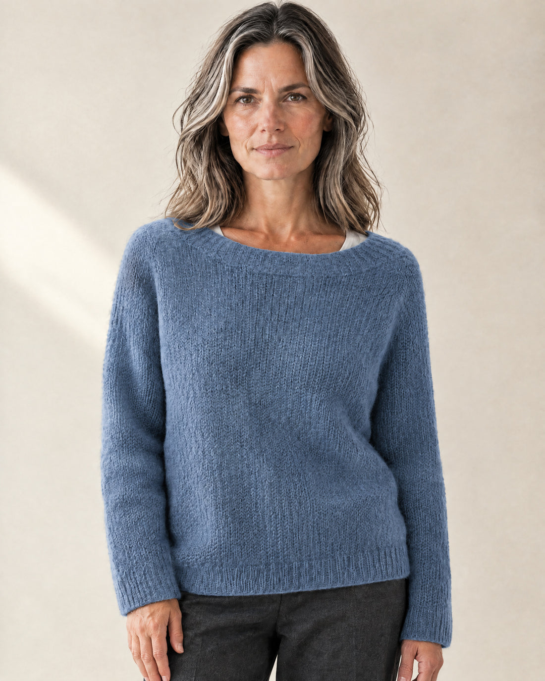 Brushed Wide-Neck Jumper