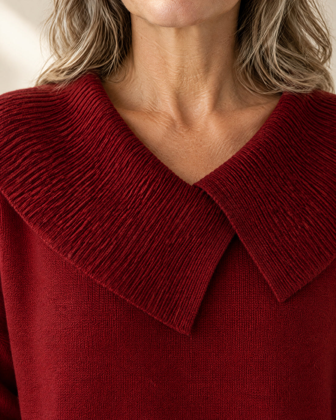 Fold-Over Collar Jumper