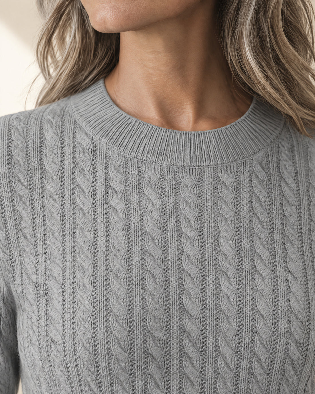 Cable Knit Crew Neck Jumper