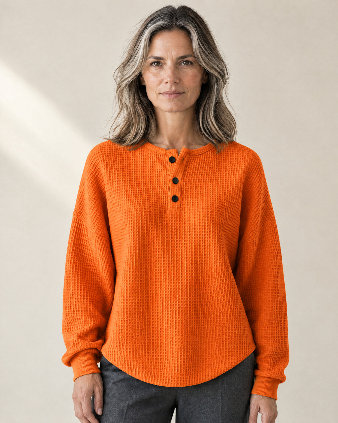 Three-Button Henley Jumper