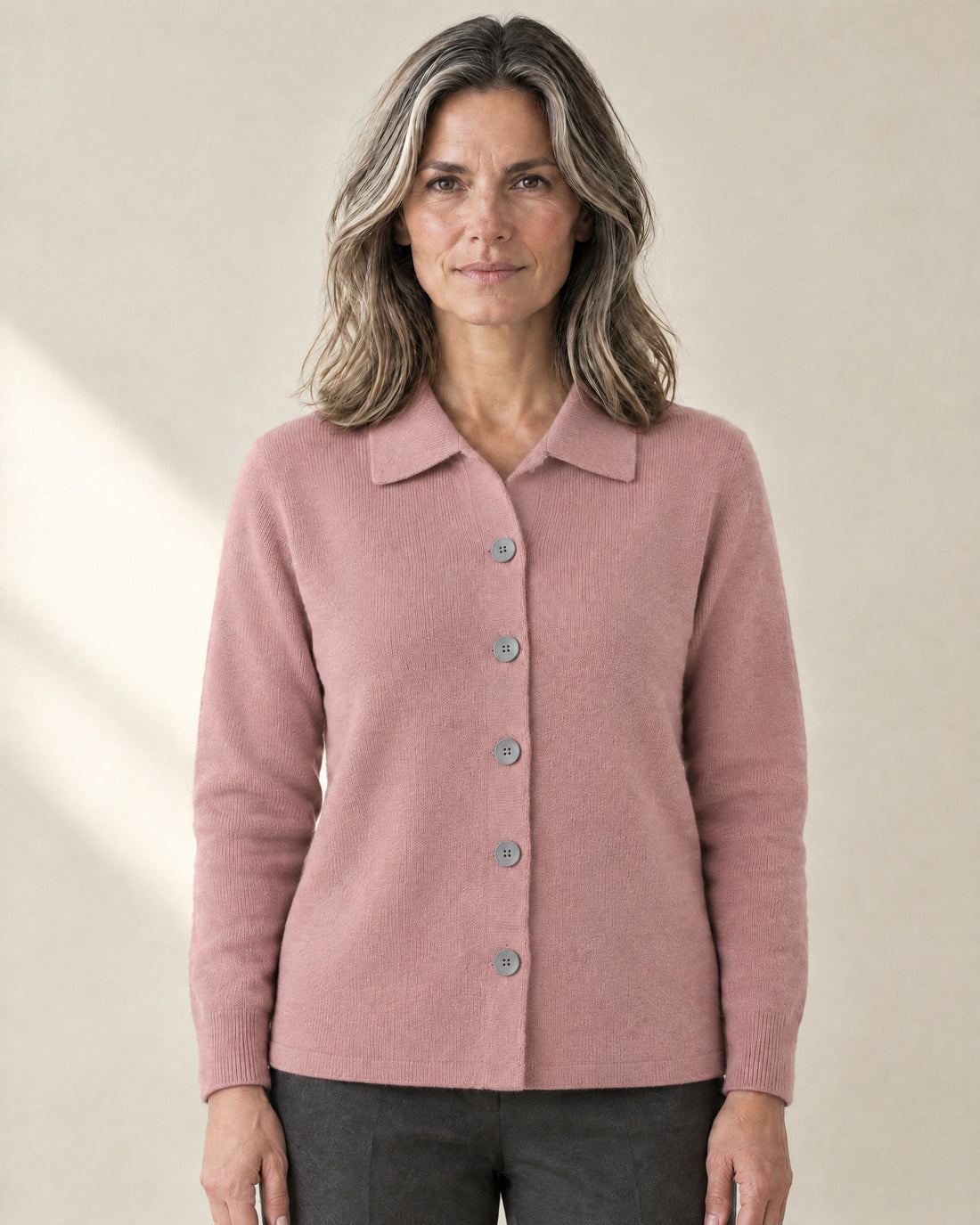 Collared Button-Through Cardigan