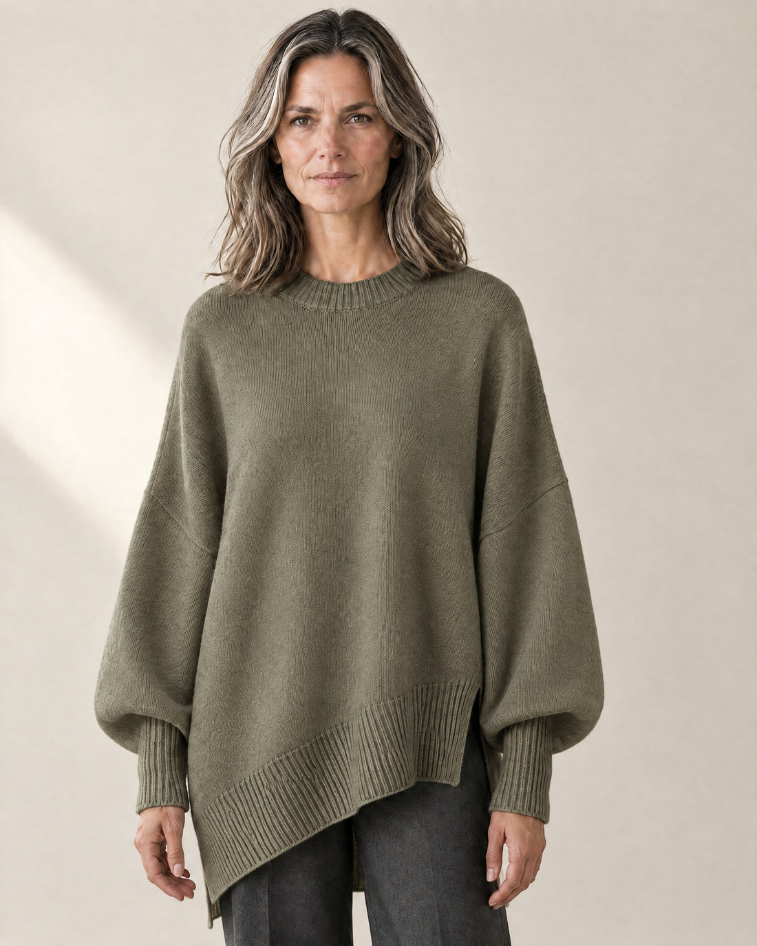 Oversized Longline Crew Jumper
