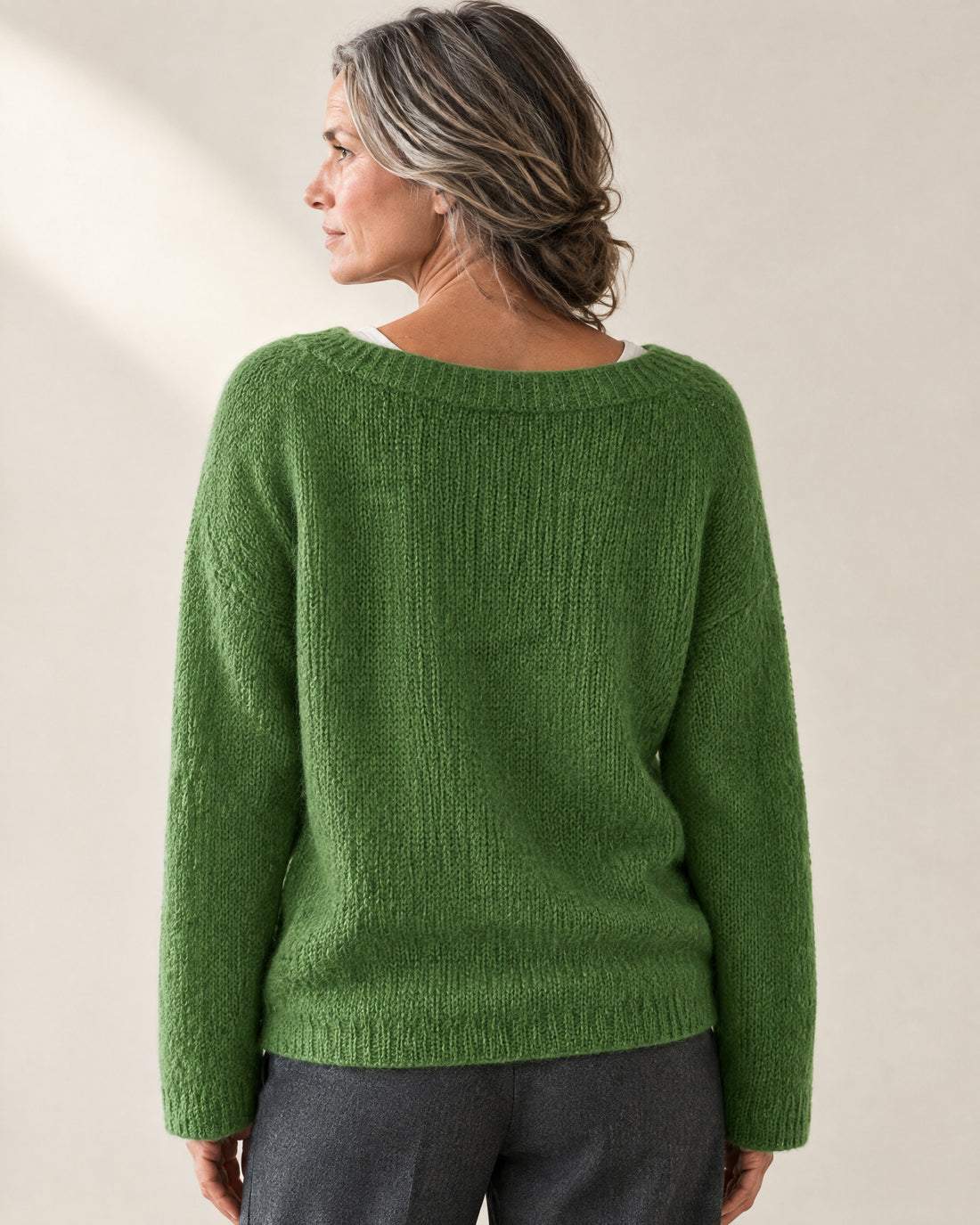 Brushed Wide-Neck Jumper