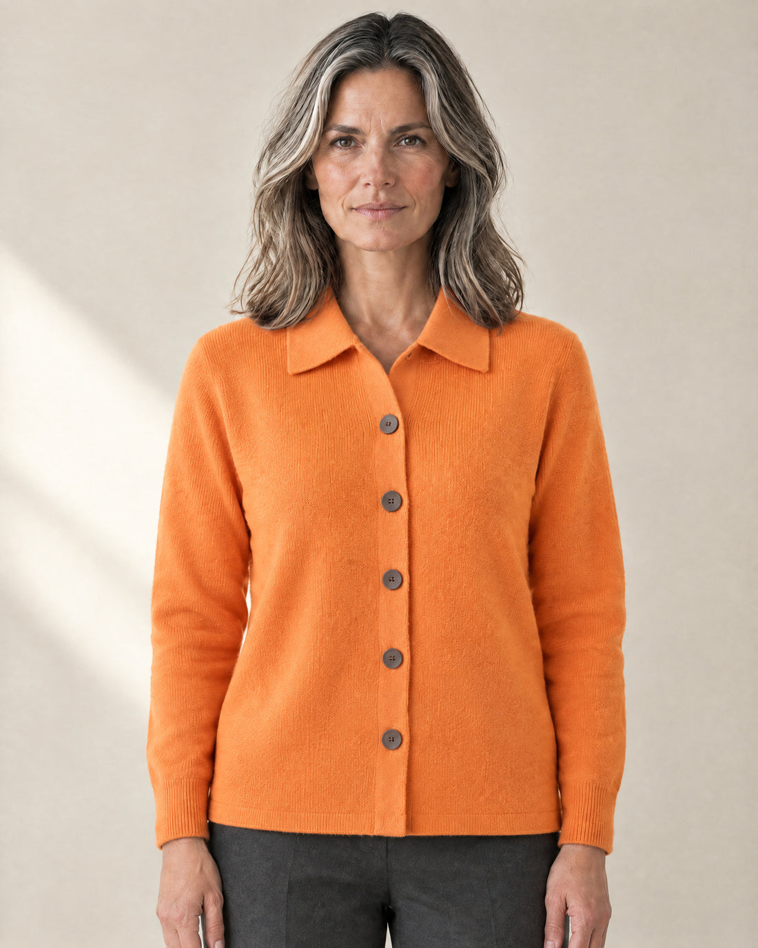 Collared Button-Through Cardigan