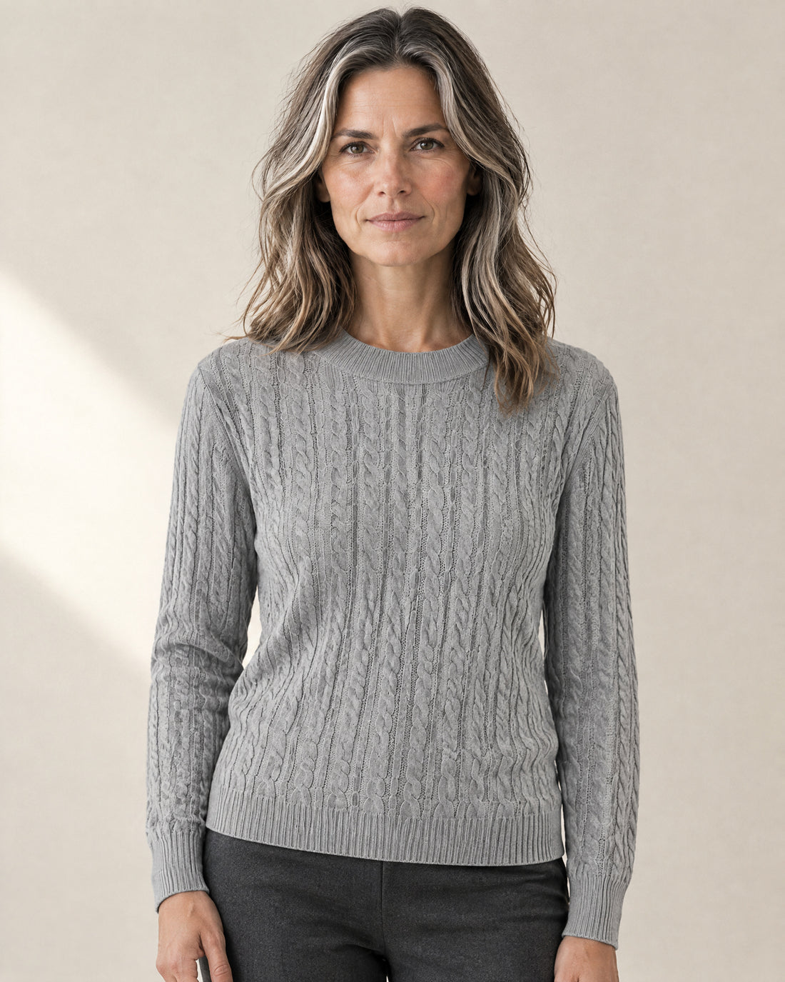 Cable Knit Crew Neck Jumper