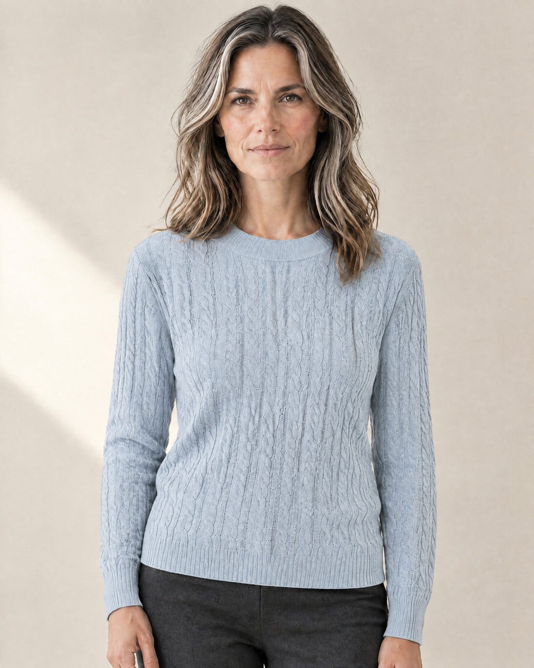 Cable Knit Crew Neck Jumper