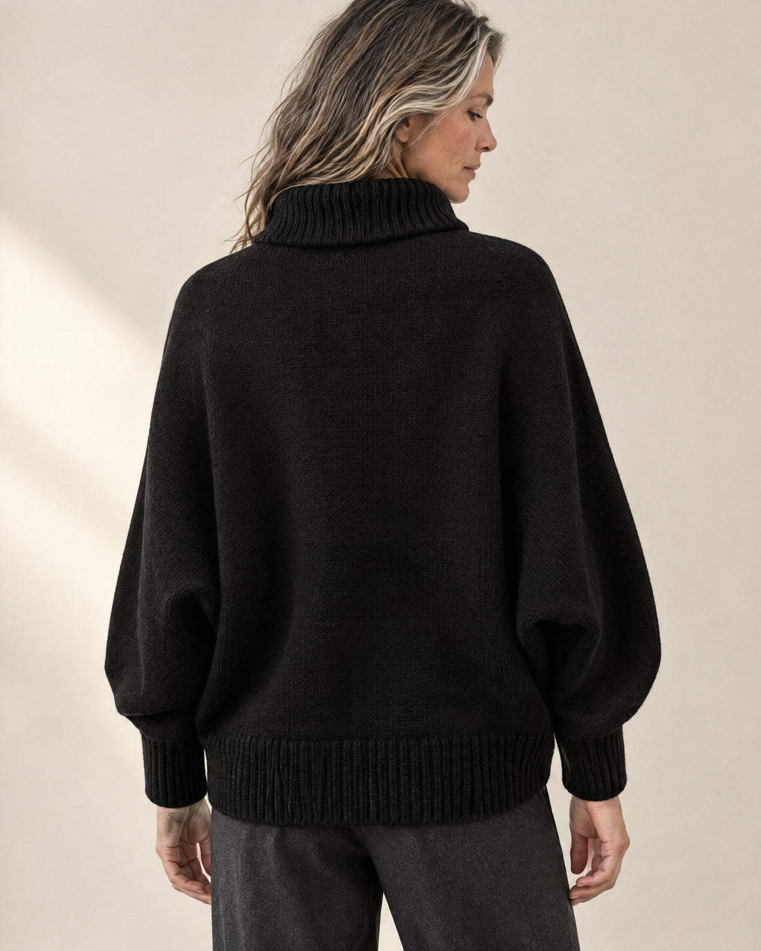 Batwing Roll Neck Jumper