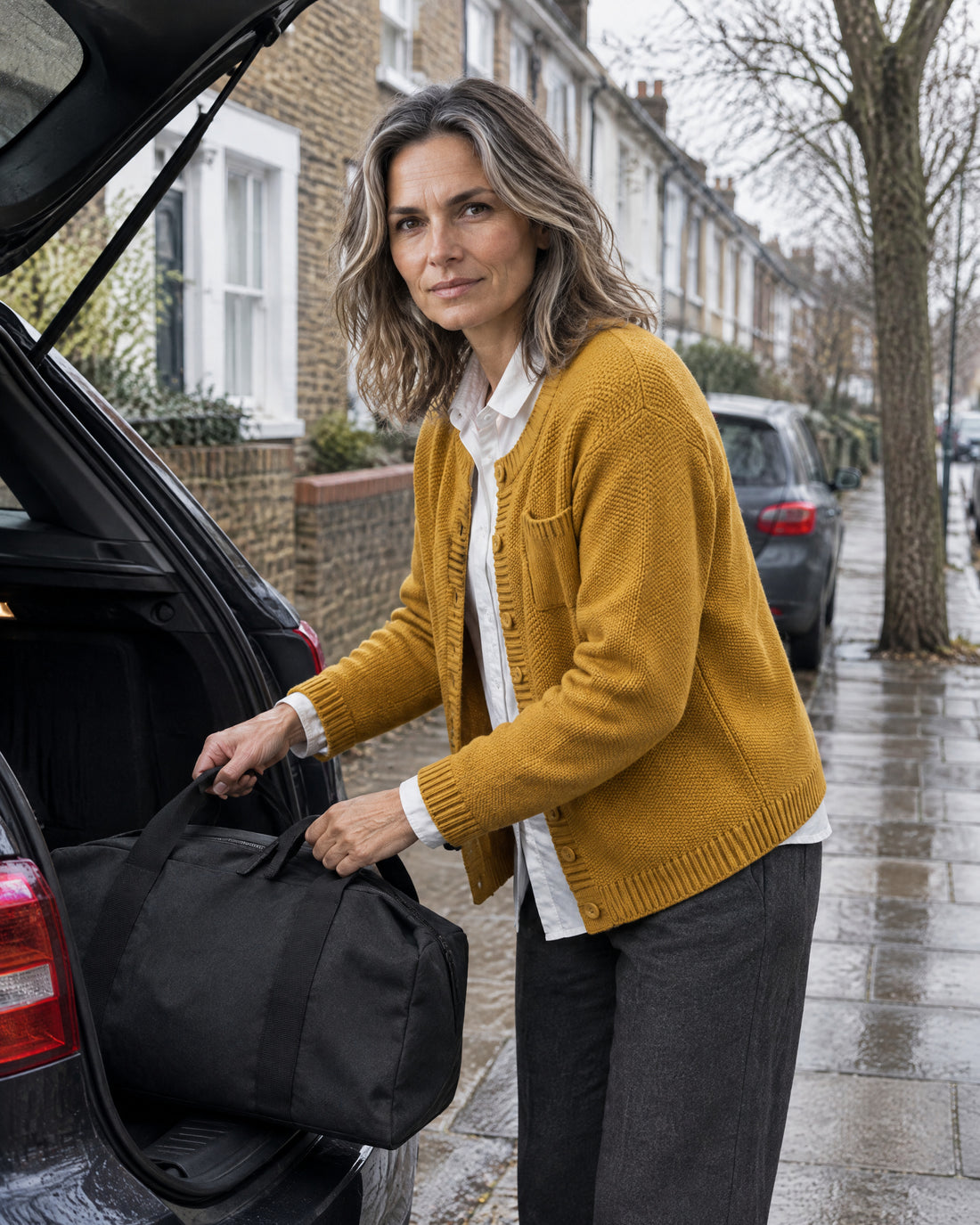Crew Neck Button-Through Cardigan