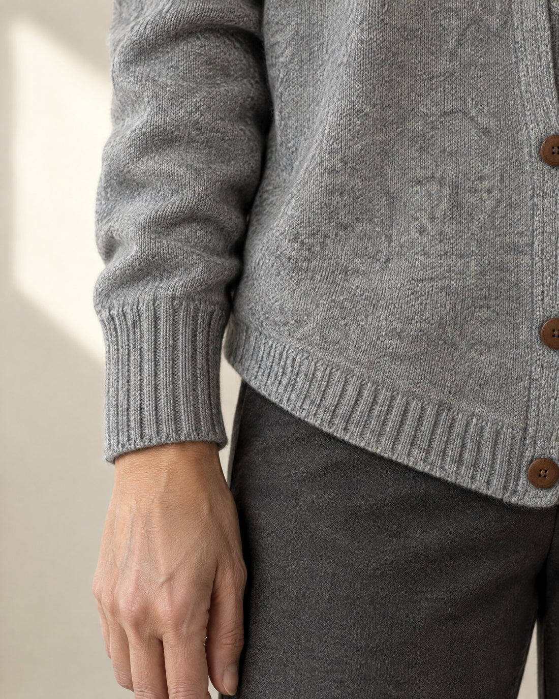 Hooded Button-Through Cardigan