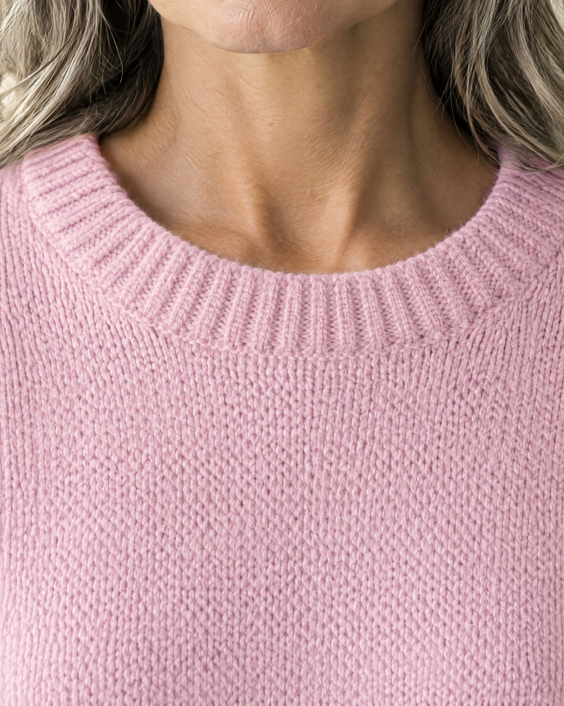 Cotton-Rich Crew Neck Jumper