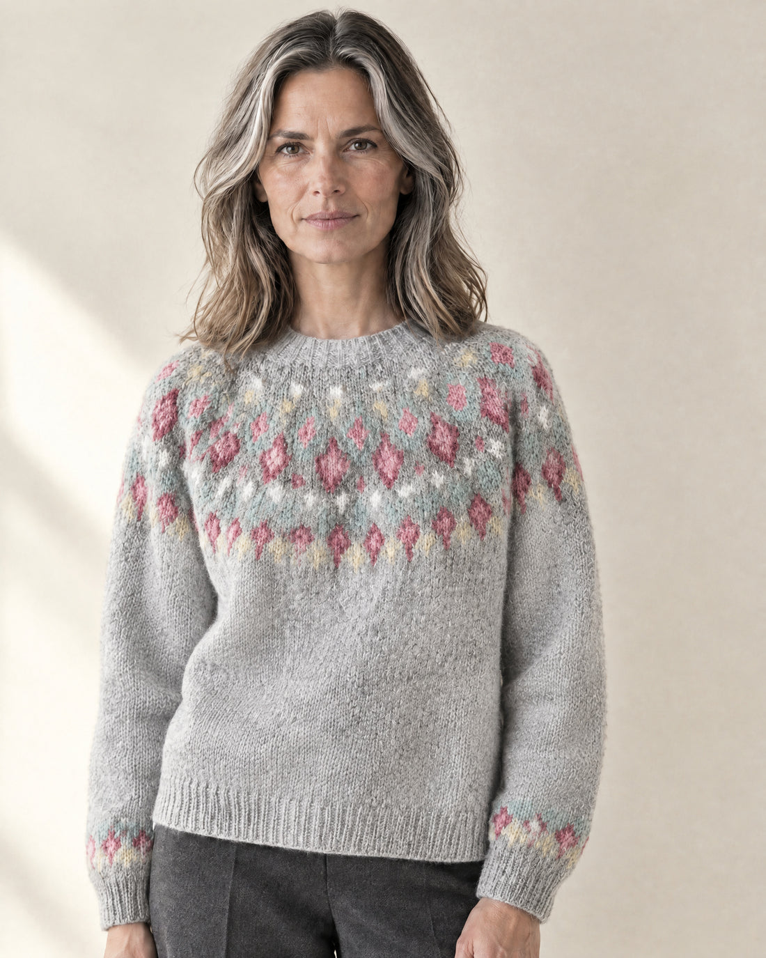 Brushed Fair Isle Yoke Jumper