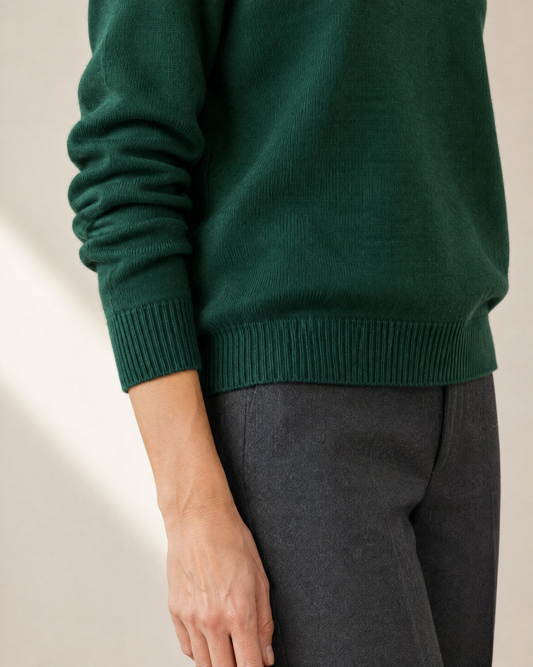 Shawl Collar V-Neck Jumper