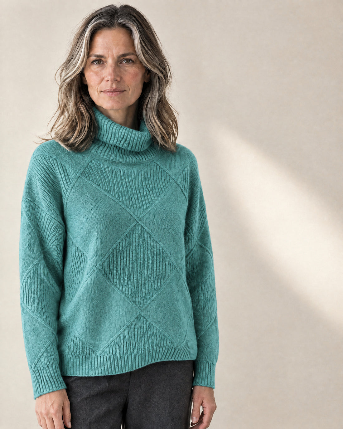 Cashmere-Blend Roll Neck Jumper