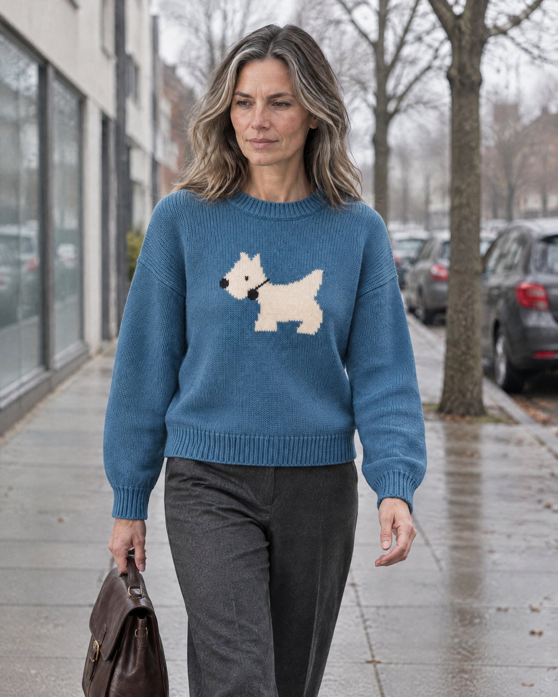 Scottie Dog Motif Jumper