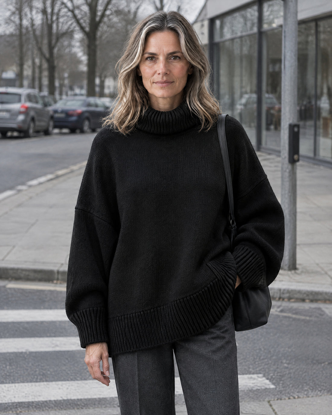 Batwing Roll Neck Jumper