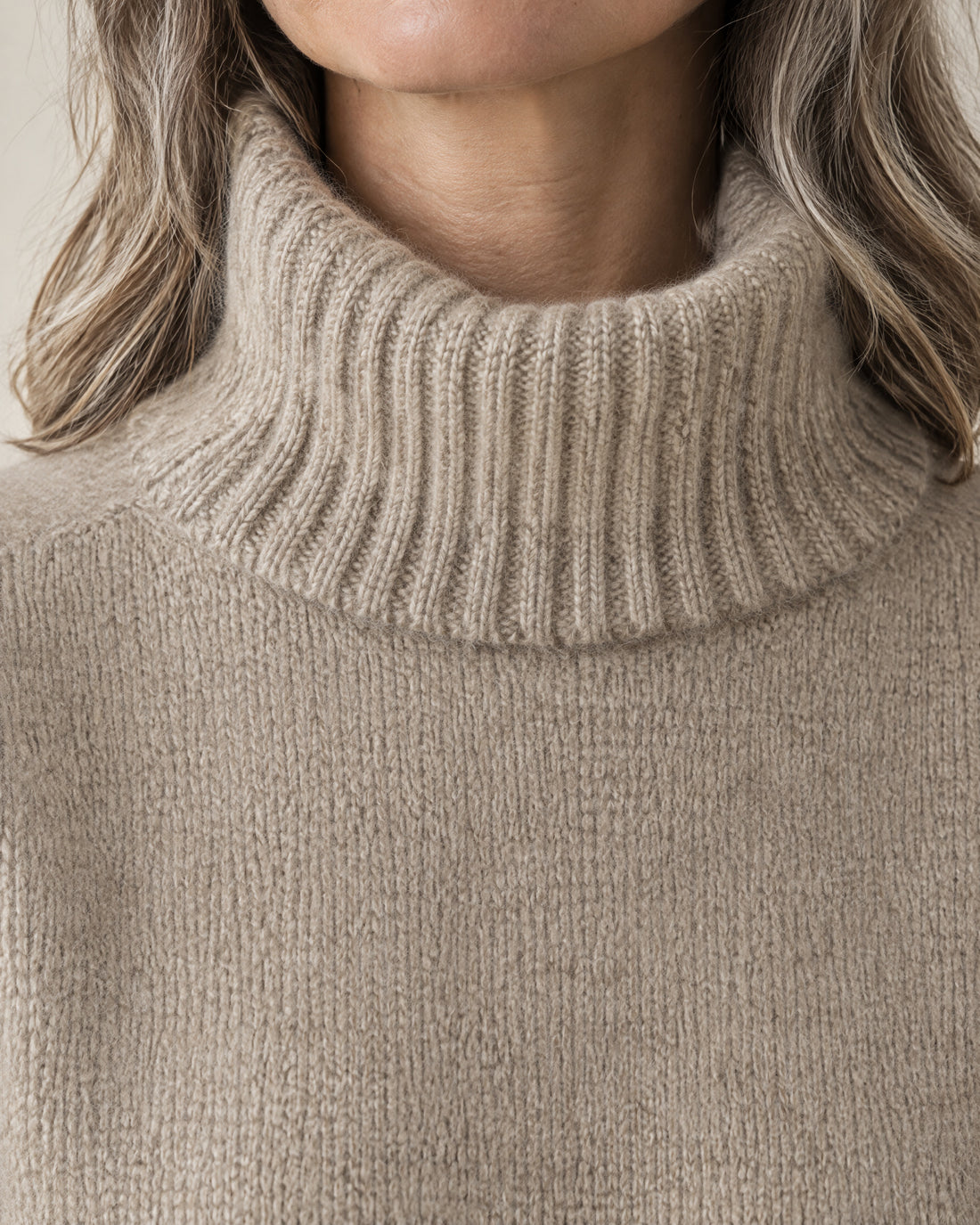 Drop Shoulder Roll Neck Jumper