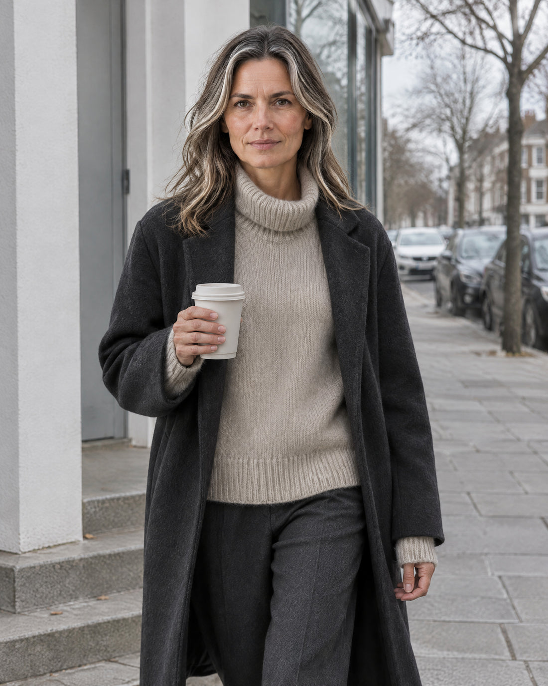 Drop Shoulder Roll Neck Jumper