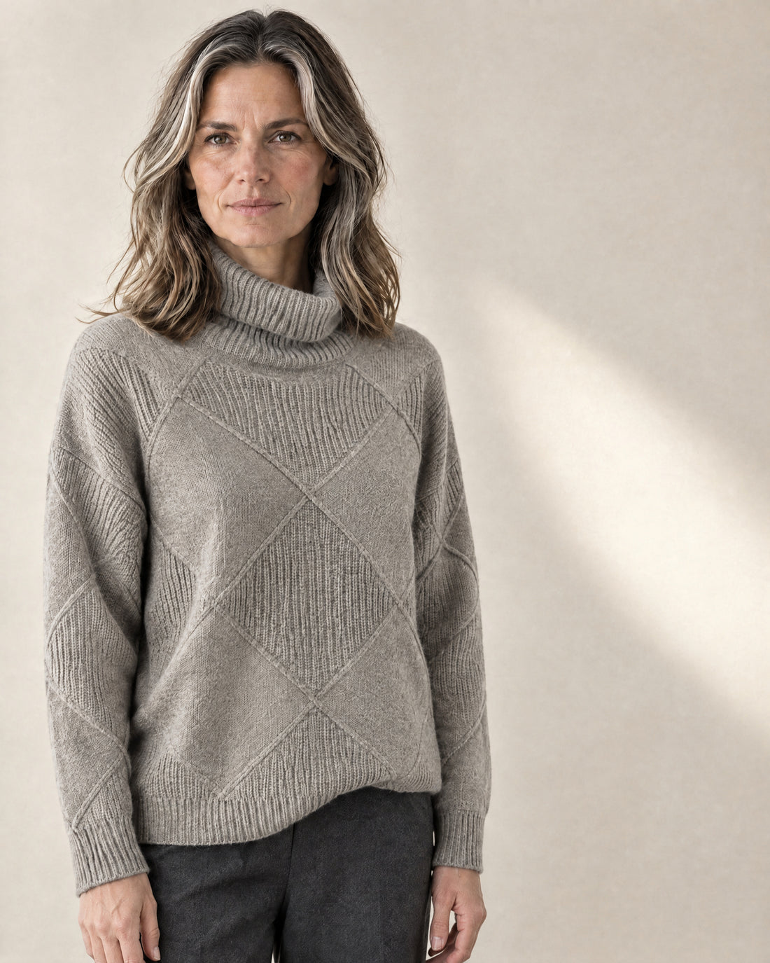 Cashmere-Blend Roll Neck Jumper