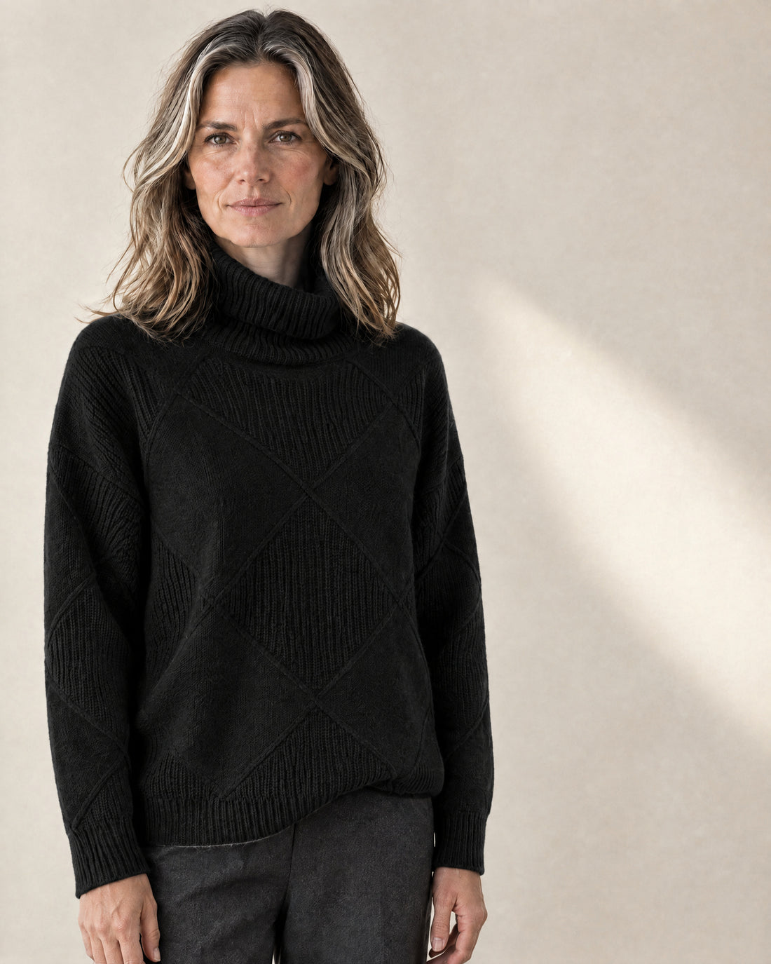 Cashmere-Blend Roll Neck Jumper