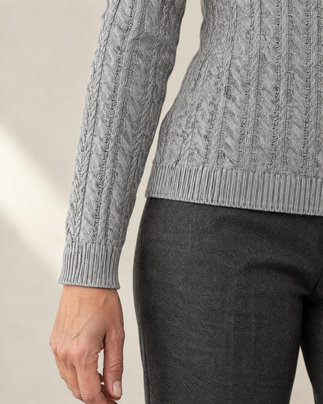 Cable Knit Crew Neck Jumper