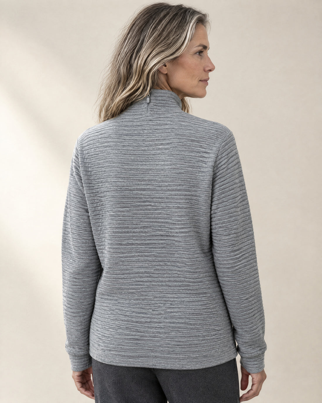 Ribbed Quarter-Zip Jumper