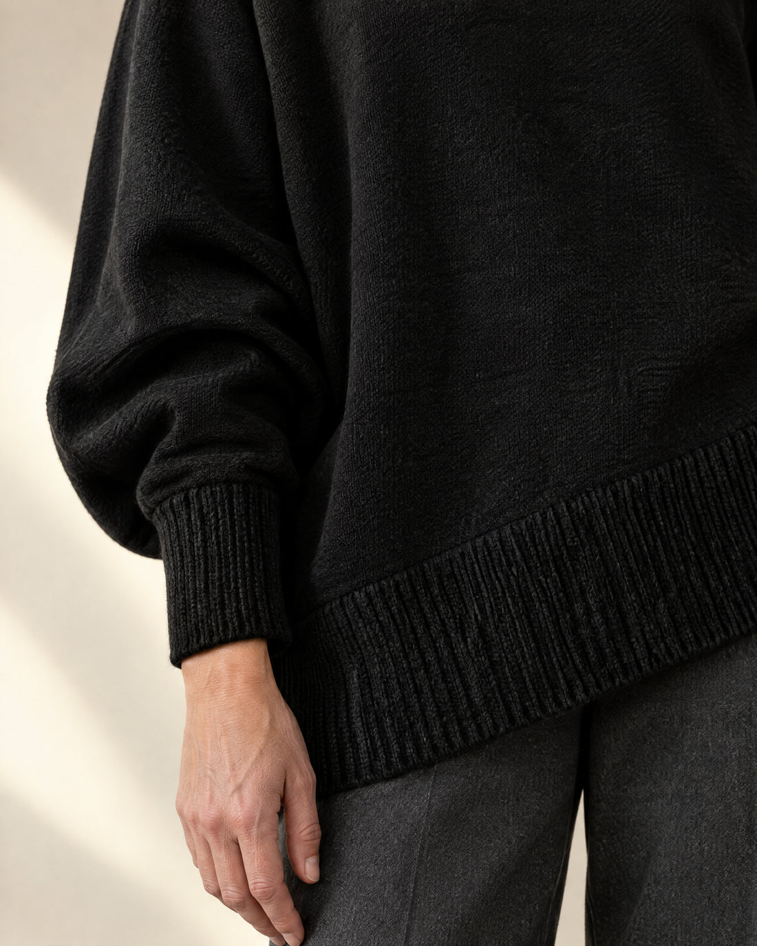 Batwing Roll Neck Jumper
