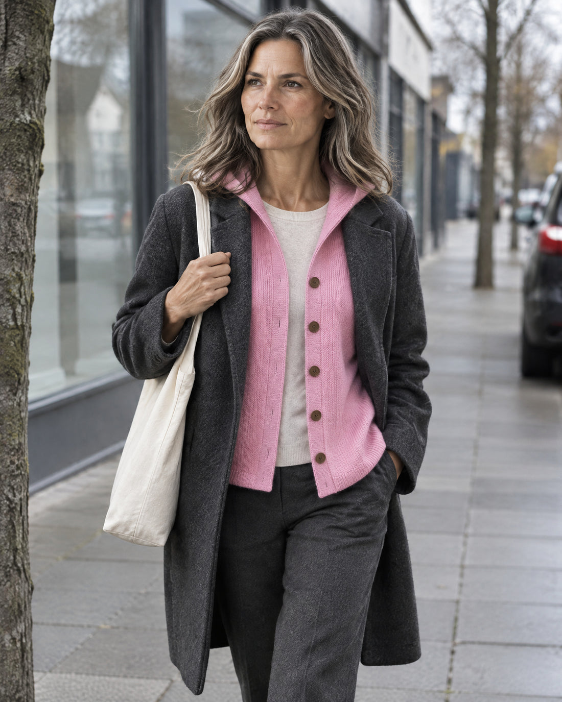 Fine Knit Hooded Cardigan