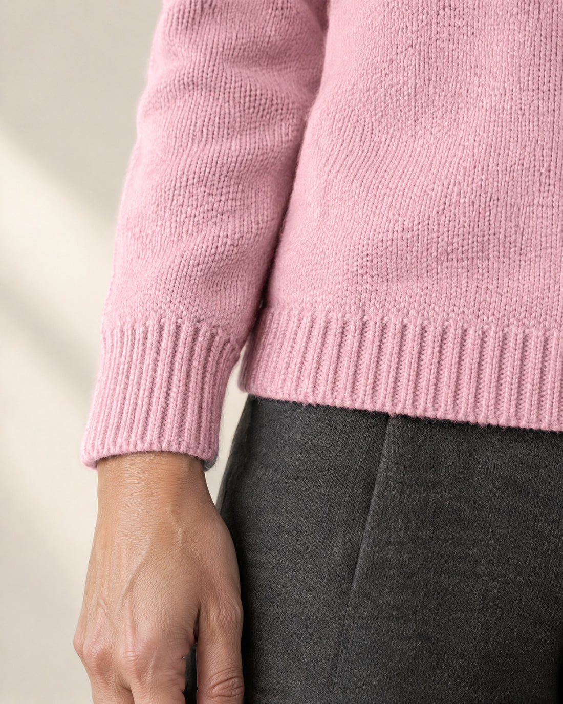 Cotton-Rich Crew Neck Jumper