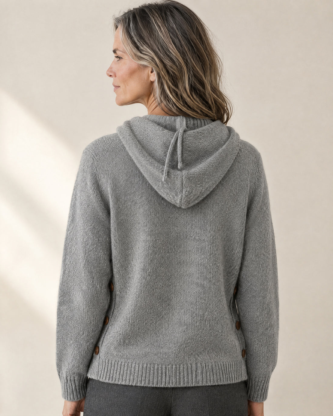 Hooded Button-Through Cardigan