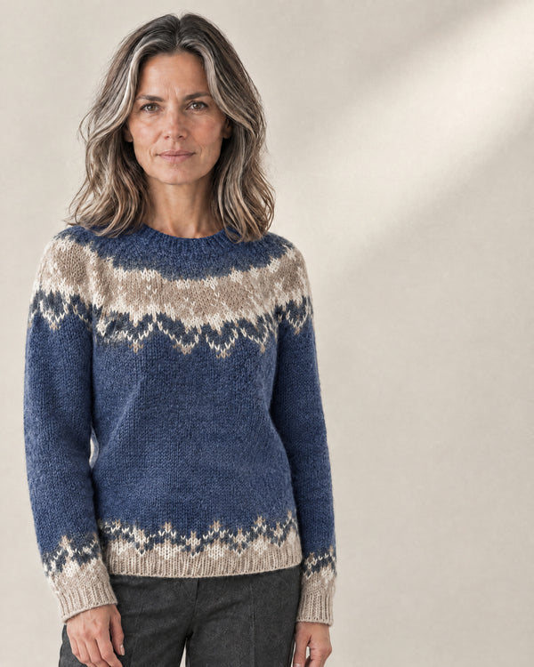 Fine Knit Everyday Jumper in Blue