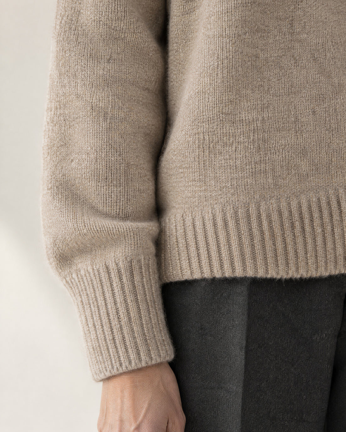Drop Shoulder Roll Neck Jumper