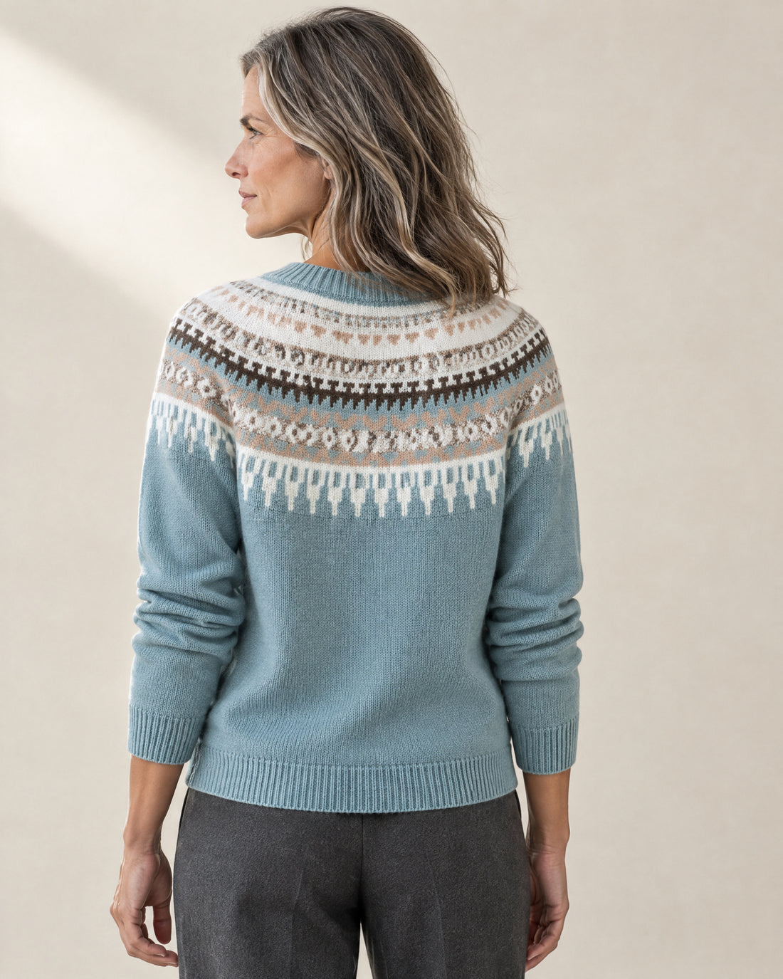 Nordic Yoke Crew Neck Jumper