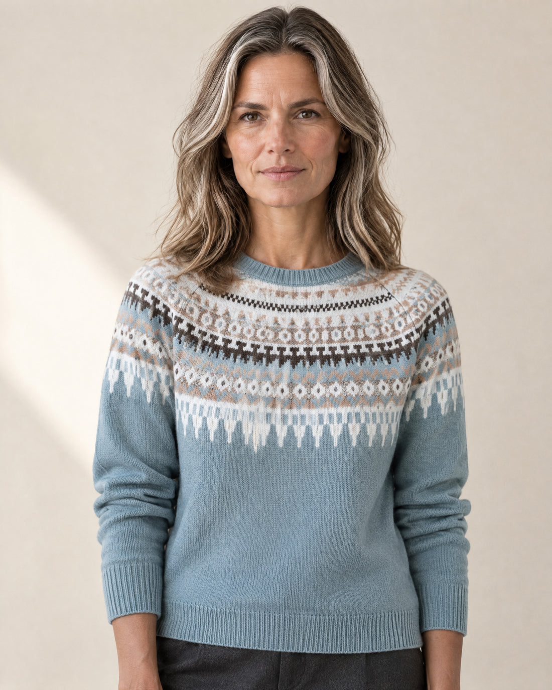 Nordic Yoke Crew Neck Jumper