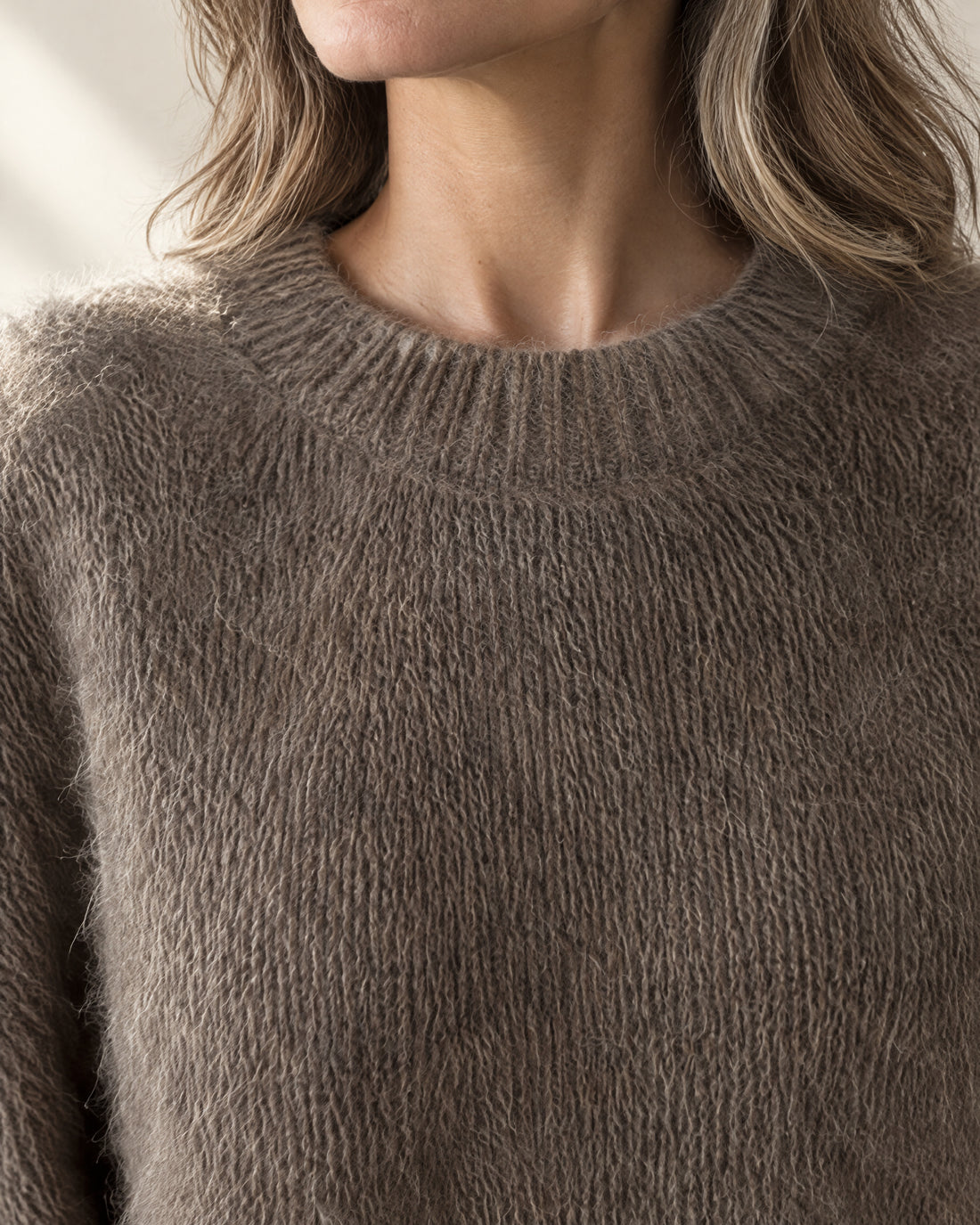 Brushed Oversized Crew Neck Jumper