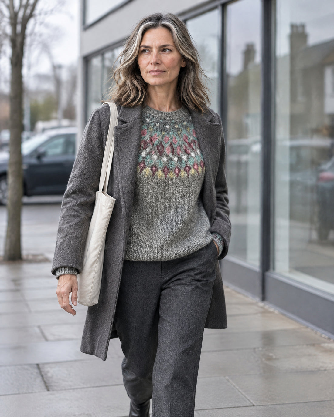 Brushed Fair Isle Yoke Jumper
