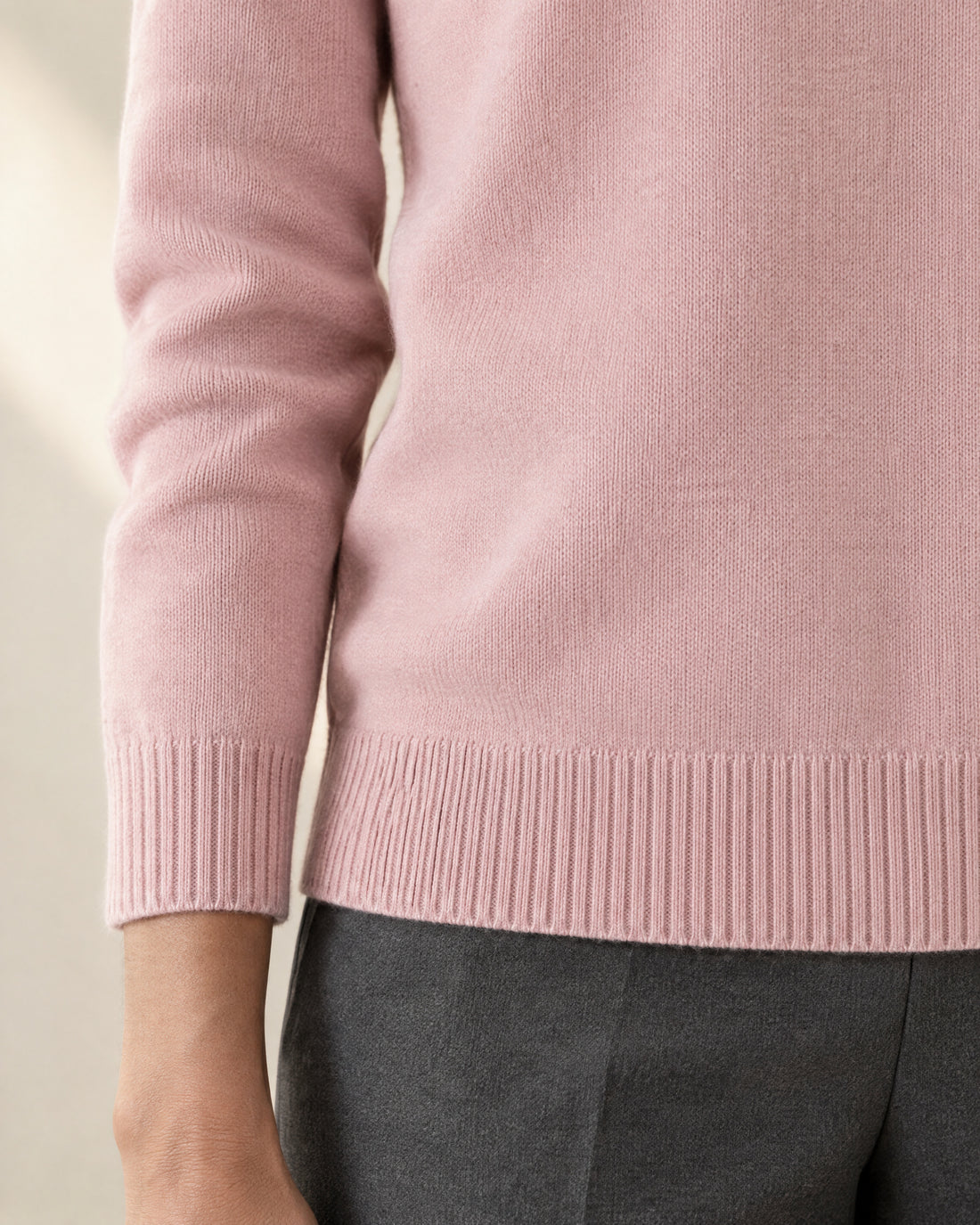 Ribbed Shawl Collar Jumper