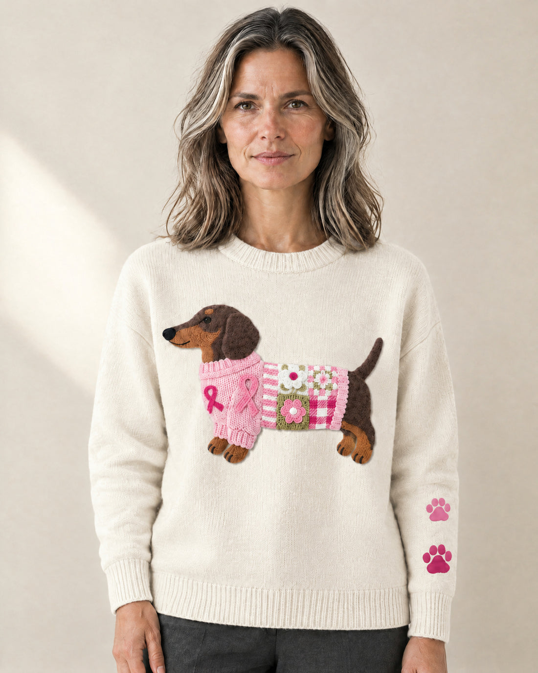 Dachshund Motif Jumper