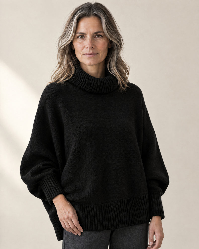Batwing Roll Neck Jumper