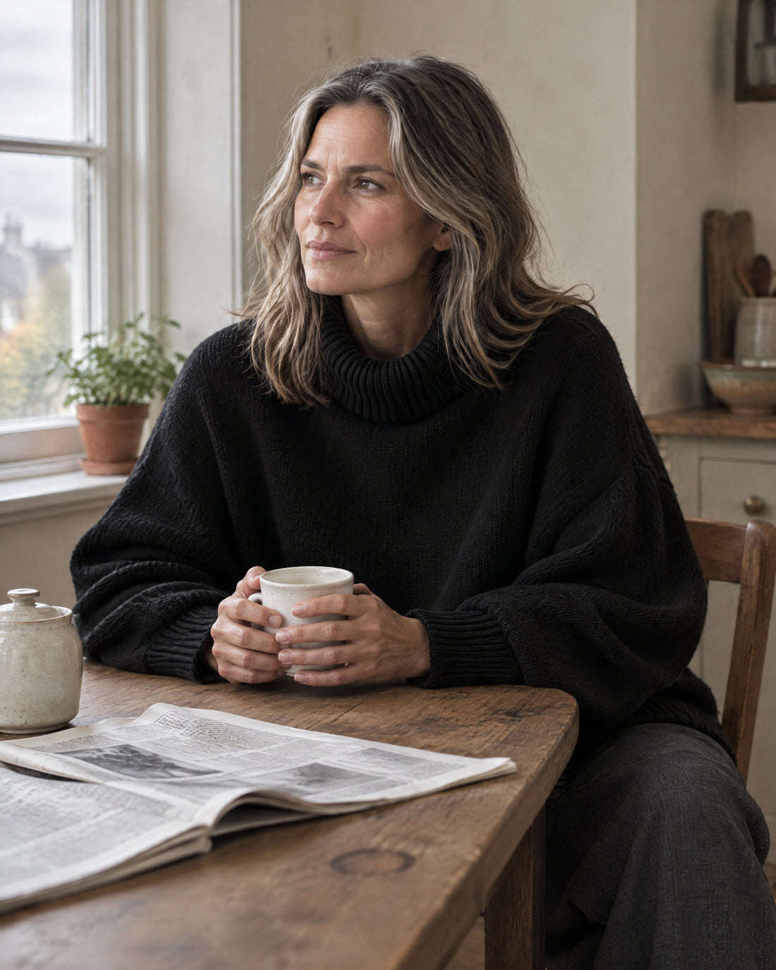 Batwing Roll Neck Jumper