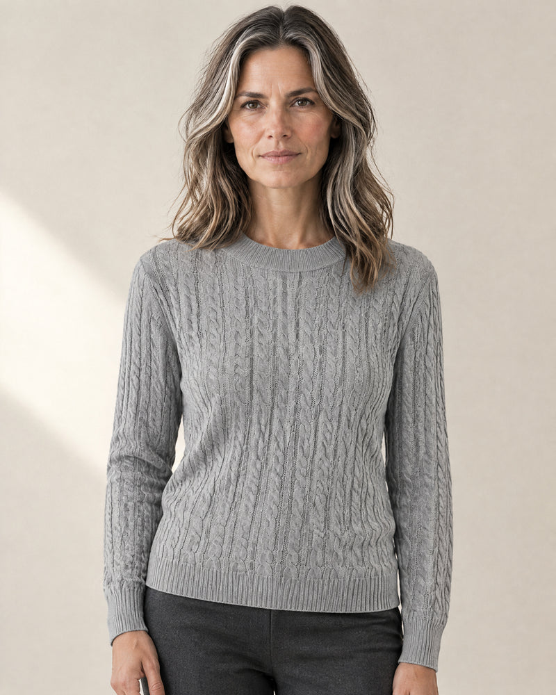 Cable Knit Crew Neck Jumper