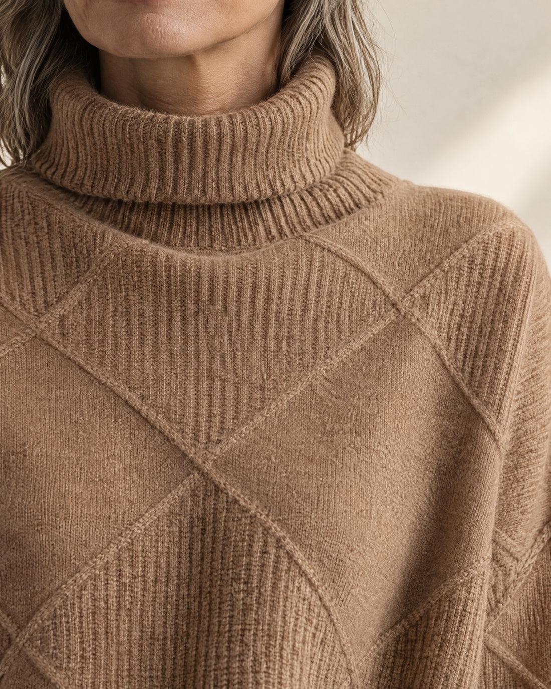 Cashmere-Blend Roll Neck Jumper