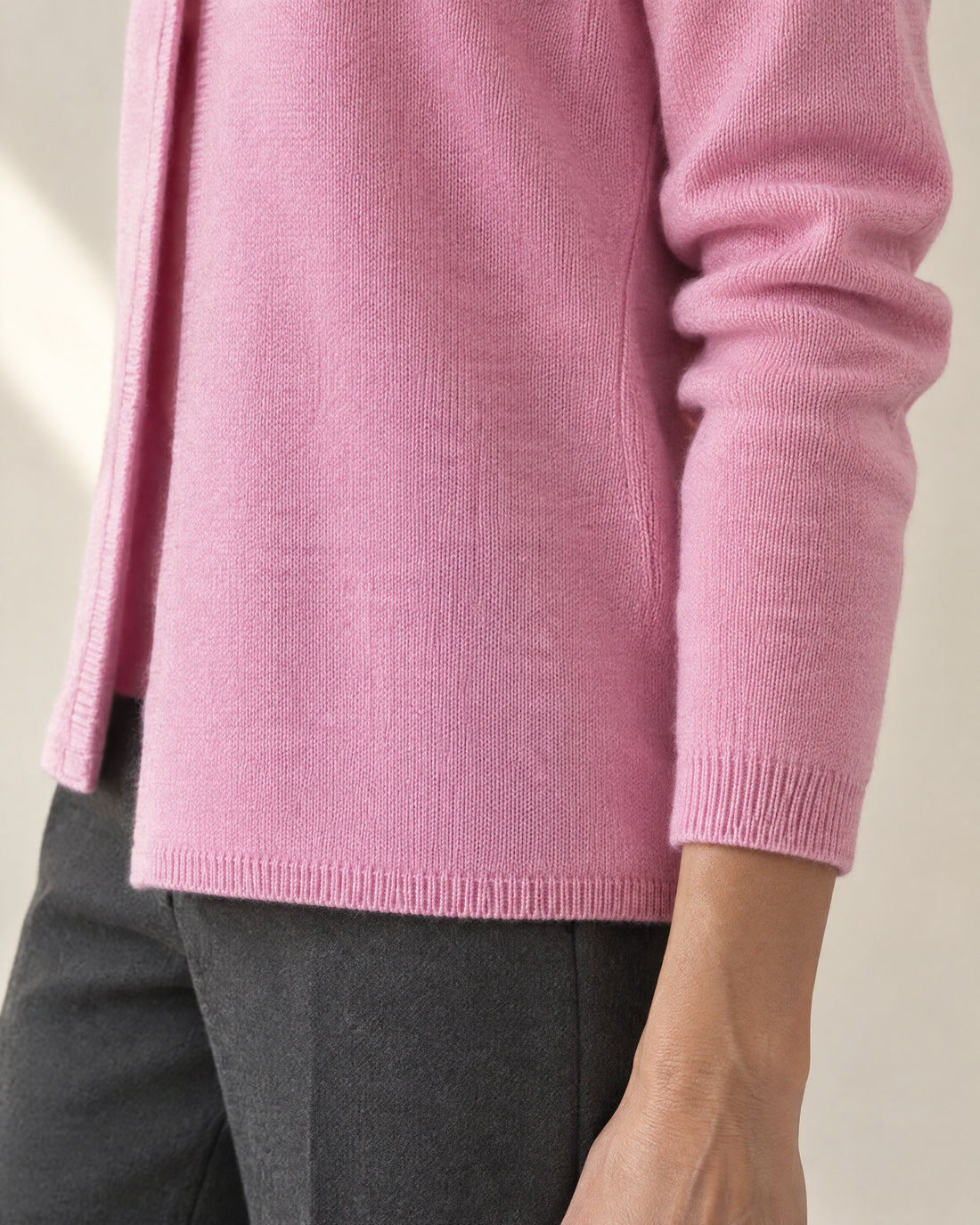 Fine Knit Hooded Cardigan
