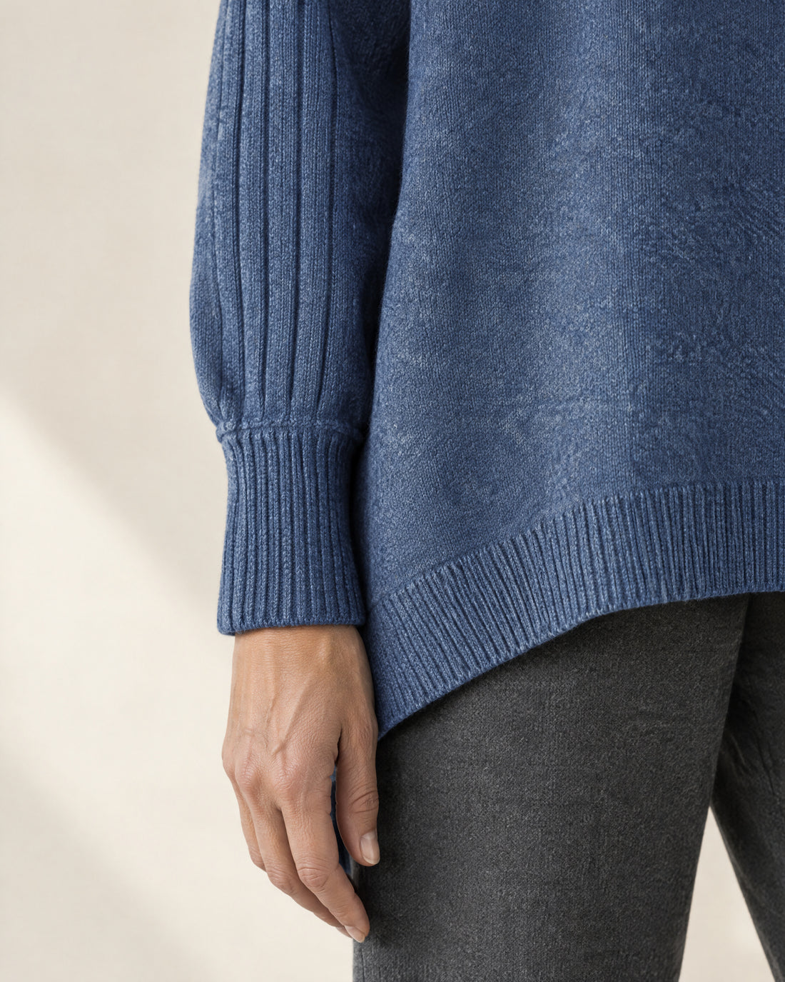 Oversized Longline Roll Neck Jumper