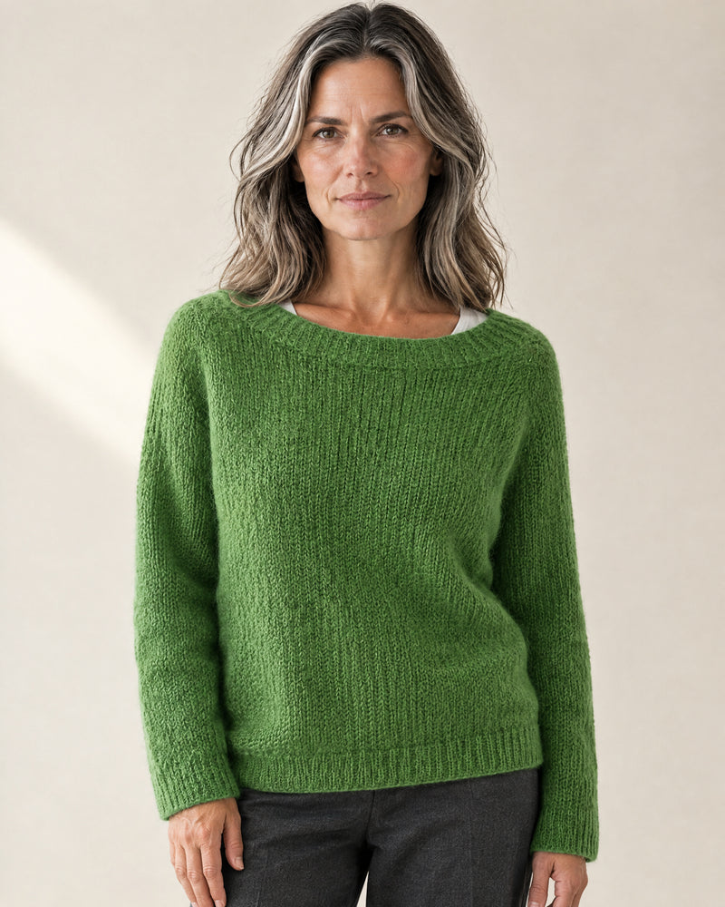 Brushed Wide-Neck Jumper