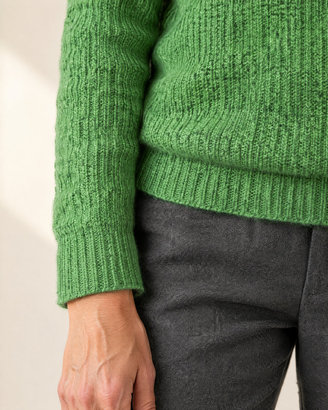 Sheep Motif Crew Neck Jumper