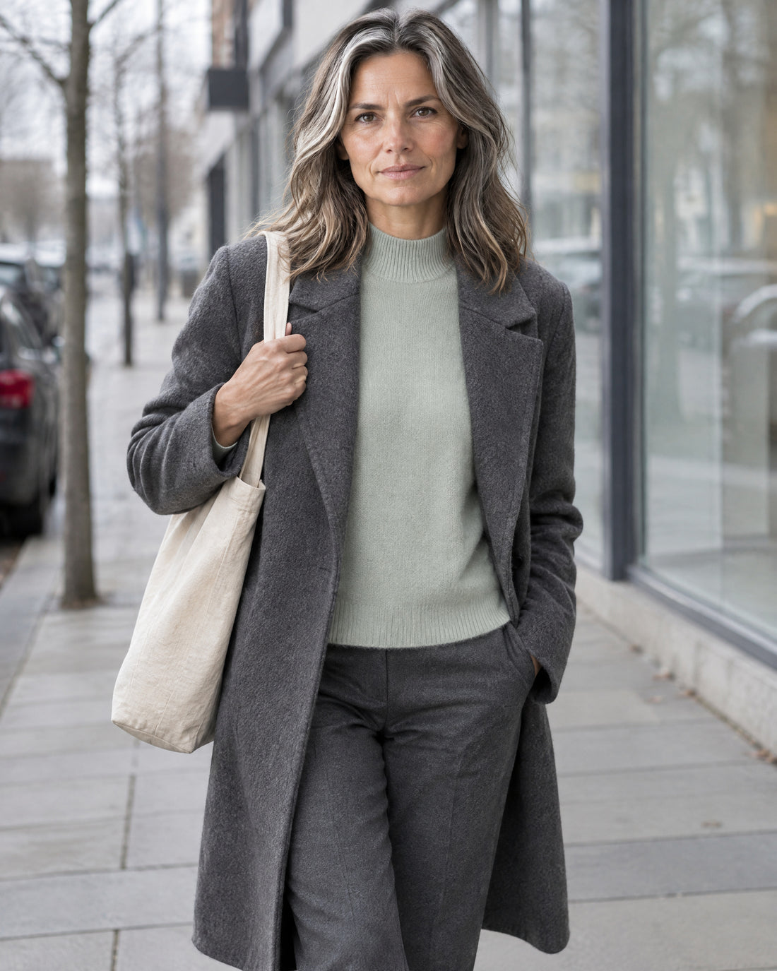 Fine-Knit Funnel Neck Jumper