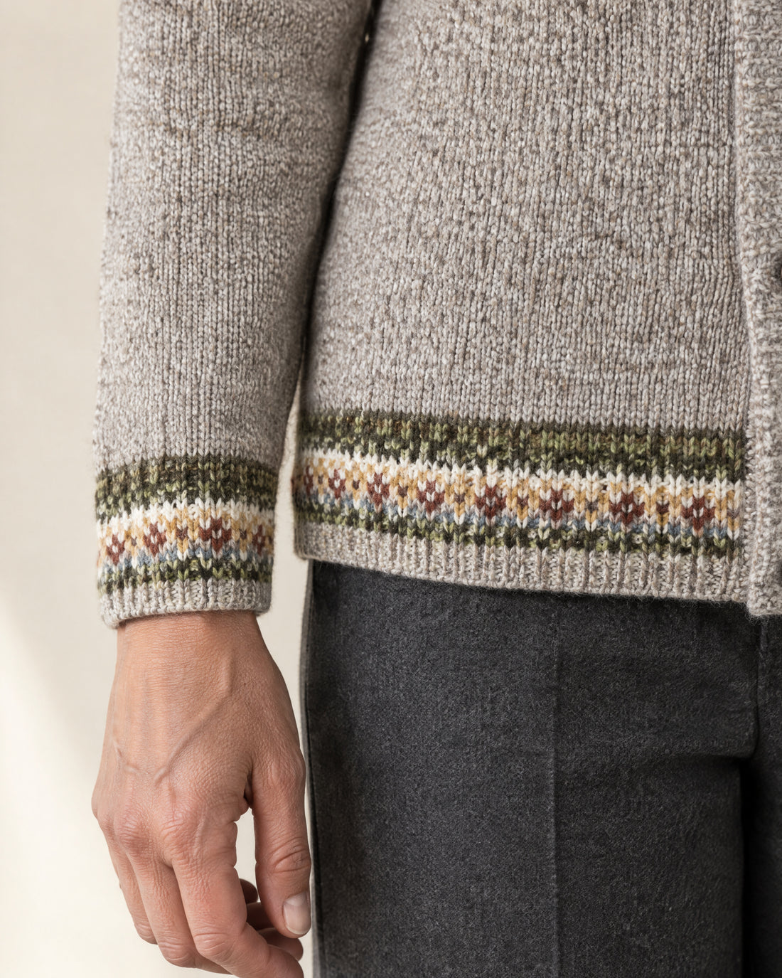 Snowflake Fair Isle Yoke Cardigan