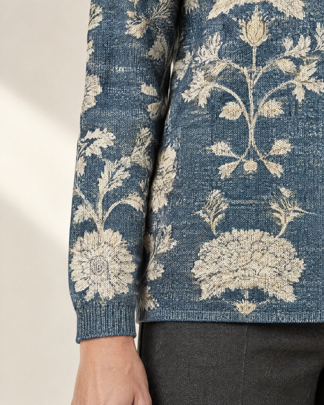 Cotton-Rich Roll Neck Jumper